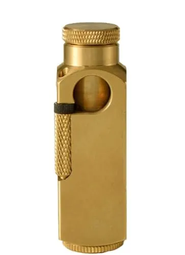 YTMY Schweres Feuerzeug aus reinem Messing - Hochwertiges Kerosin-Feuerzeug im Retro-Metall-Design, ideal als Geschenk und perfekt für Sammler.