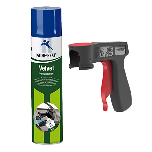 AUPROTEC Pistolengriff + Normfest Polsterreiniger Velvet Auto Innenreiniger Fleckenentferner Reiniger Schaum 1x 400ml