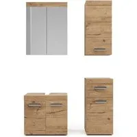 Vicco Badmöbel Set Luna: Spiegelschrank, Unterschrank & Hängeschrank - Badmöbel-Set mit hochwertiger Melaminharzbeschichtung, strapazierfähig und pflegeleicht – perfekt für Ihr modernes Badezimmer.