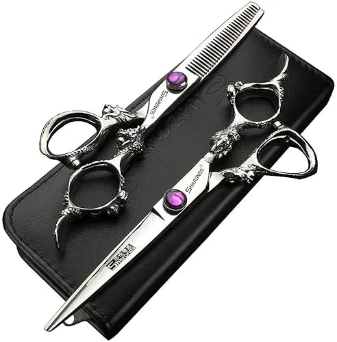 15,2 cm Professionelles Friseurscheren-Set, Haarschneidemaschine/Haushalt Edelstahl Haarschneidemaschine (6 Zoll, 2 Stück-A)