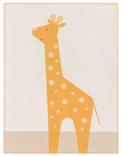 David Fussenegger Babydecke Lili mit Giraffe 70 x 90 cm - Hochwertige Babydecke aus 95% Baumwolle, jacquard-gewebt mit exklusivem Zwirn-Zierstich. Ideal für kuschelige Momente und waschbar bei 30°, perfekt für empfindliche Babyhaut.