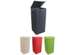 VCM Faltbox Wäschekorb Dreso L - Praktische Stoffbox mit Deckel - Faltboxen zur Aufbewahrung von Wäsche, mühelos zusammenfaltbar, mit stabiler Konstruktion und praktischen Tragegriffen, ideal für jeden Haushalt.