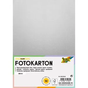 Folia Fotokarton 6145060 silber A4 300g 50 Blatt