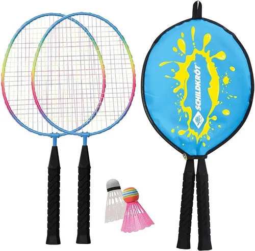 Donic-Schildkröt Kinder Federball Set Junior | Badminton Ball Federballschläger