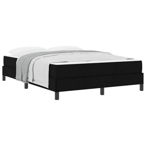 vidaXL Boxspringbett mit Matratze Schwarz 160 x 200 cm von vidaXL