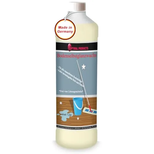 Selbstglanzwachs Bodenwachs | Hochglanz | Schutzschicht | flüssig Hartwachs 1 Liter