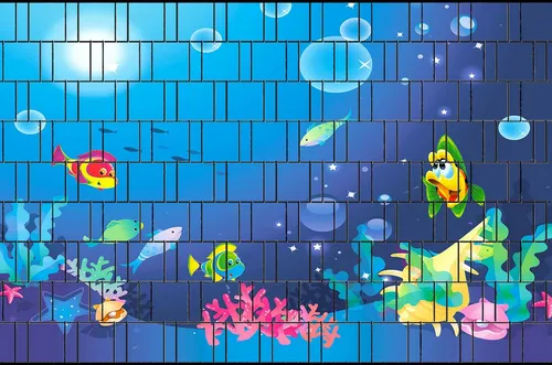 zaunzu Sichtschutzstreifen Fische 2,5m x 1,8m – Premium Sichtschutz für Doppelstabgitter - Hochwertige Sichtschutzstreifen mit Fische-Motiv für Doppelstabzäune. Wetterfest, UV-beständig und einfach zu montieren. Gestalten Sie Ihren Rückzugsort individuell und stilvoll.