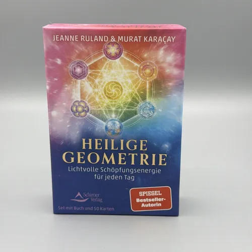 Heilige Geometrie Set: Buch & 50 Karten für tägliche Lichtvolle Schöpfungsenergie - Schönheit & Wohlbefinden - Erlebe mit diesem Set aus Buch und 50 Karten die transformative Kraft der heiligen Geometrie für mehr Harmonie und Inspiration im Alltag.