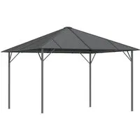 vidaXL Pavillon mit Dach 3x3 m Anthrazit - Pavillon & Partyzelte, idealer Schutz vor UV-Strahlen und Regen mit robustem Stahlrahmen für langlebige Nutzung im Garten.