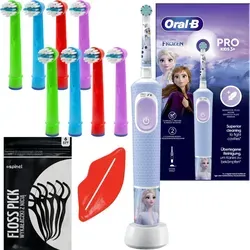 Oral-B Elektrische Zahnbürste Vitality Pro 103 Frozen Kinder 8 Aufsätze - Violett