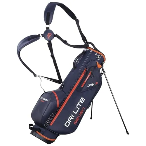 Big Max Dri Lite Seven G Standbag - 2024 Golf Tragebag (Steel Blue-Rust-White)