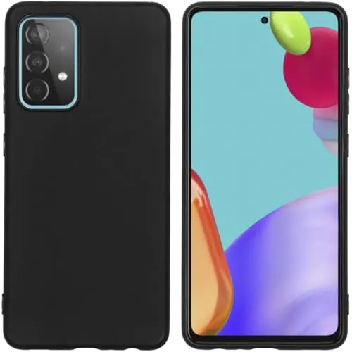 iMoshion Softcase,Backcover Hülle kompatibel mit Samsung Galaxy A52(4G/5G)/A52s – Color Back Cover – Silikon Handyhülle Soft Case in Schwarz [Matt, Ultradünn, Anti-Rutsch]