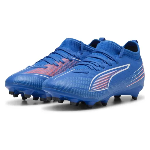 Puma Ultra 6 Match FG/AG Fußballschuhe für Kinder Blau EU 35 1/2 - Fußballschuhe mit SPEEDSYSTEM-Außensohle für maximale Beschleunigung und GripControl für optimale Ballkontrolle, ideal für Kinder zwischen 8 und 16 Jahren.