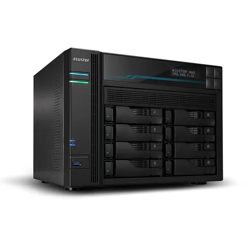 ASUSTOR Lockerstor NAS AS6508T 8-Bay - NAS-Server mit 8 Schächten für maximale Speicherkapazität, unterstützt RAID-Optionen und bietet iSCSI-Support für optimale Datenverwaltung.