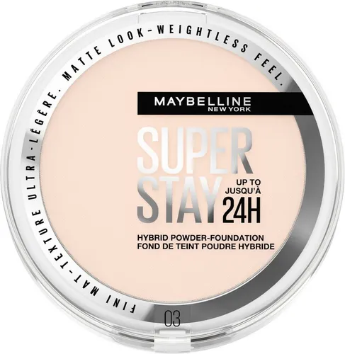 MAYBELLINE NEW YORK Foundation SUPER STAY HYBRID POWDER-FOUNDATION, mattes Finish mit Airbrush Effekt, dank leichter Pigmente