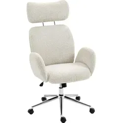 HOMCOM Schreibtischstuhl mit Armlehne in silber von HOMCOM