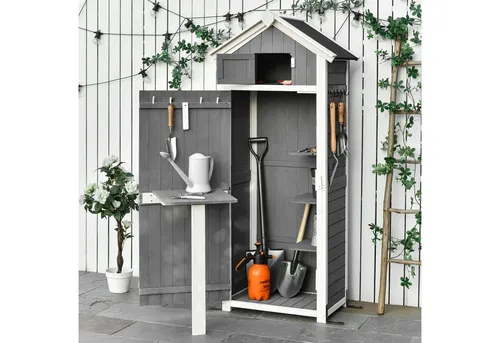 Outsunny Gerätehaus mit Tür und Dach, 78x52.5 cm