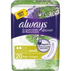 Always Discreet Inkontinenz Small 20 Slipeinlagen von Always