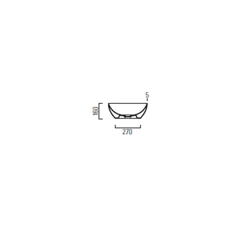 PURA Waschtisch zum Aufsetzen, Durchmesser 42 cm, weiss matt