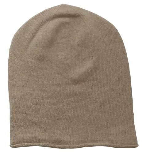 Mississhop 381 Feinstrick Kaschmir-Gemisch Beanie Mütze Slouch/XXL Schal/Handschuhe Fango-Braun Einheitsgroesse Muetze