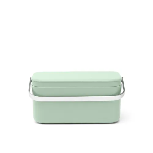 Brabantia Sinkside Bio-Eimer - Jade Green - Haushaltszubehör - Praktischer 1.8L Bio-Eimer mit arretierendem Deckel und Edelstahlgriff für die einfache Entsorgung von Lebensmittelresten, ideal für die Arbeitsplatte.