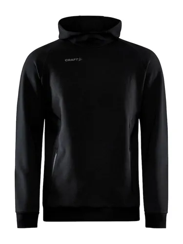 Craft Kapuzenpullover Hoodie Core Soul Sweatshirt für Herren - Bequemer Hoodie in Schwarz, ideal für Badminton, aus weicher Baumwoll-Polyestermischung mit komfortabler Passform und praktischen Taschen.
