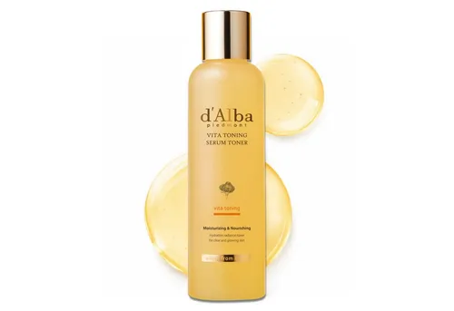 d'Alba Vita Toning Serum Toner mit Weißtrüffel - Luxuriöser Serum-Toner für einen strahlenden Teint. Die innovative Textur spendet intensiv Feuchtigkeit und bereitet die Haut optimal auf die Pflege-Routine vor.