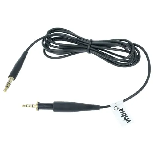 vhbw Audio AUX Kabel kompatibel mit AKG K480, K452, K451, K450, K430, K490, K495, Q460 Kopfhörer - Audiokabel 3,5 mm Klinkenstecker, 110 cm Schwarz
