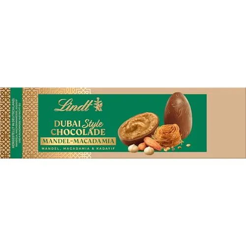 Lindt Dubai Style Schokolade Eier Vollmilch Mandel-Macadamia 108g