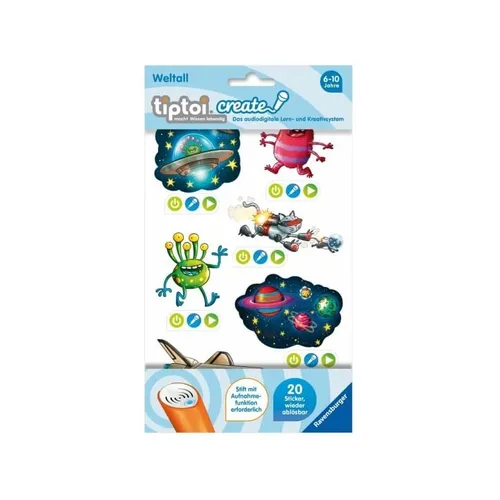 Ravensburger-009107 CREATE Sticker Weltall NEU OVP CREATE Sticker WeltallHerste
