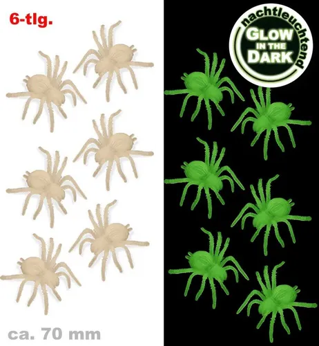 Dekospinnen klein GID, 6 Stück, ca. 70 mm