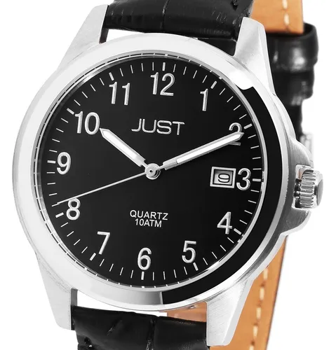 JUST JU20151 Herrenuhr Schwarz Silber