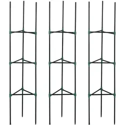 Outsunny Rankhilfe - 38Lx38Wx182Hcm - Dunkelgrün - Pflanzenkästen & Spaliere – Robuste Rankhilfe für starken Halt Ihrer Pflanzen, ideal für gesunde und üppige Ernte.