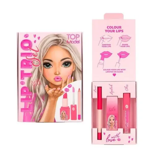 TOPModel Lippen Trio Set BEAUTY and ME Lipliner, Lippenstift Lipgloss für Kinder