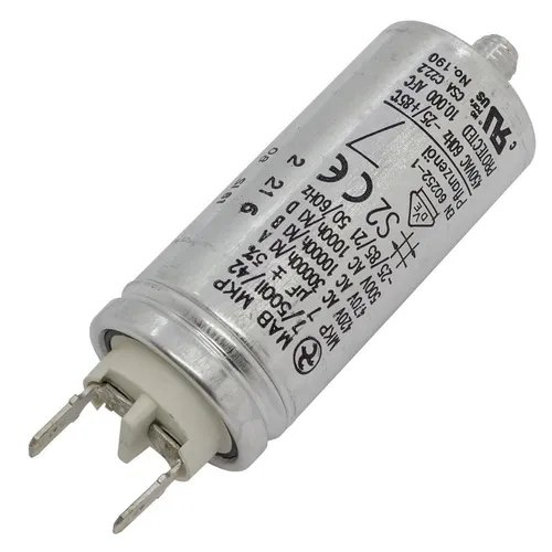 Anlaufkondensator Motorkondensator 7µF 470V 30x68mm Stecker 6,3x0,8mm Hydra MKP-