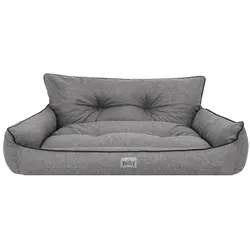 Bjird Tierbett Hundebett Bella Gesteppt aus Kunstleinen - Hundebetten in verschiedenen Größen (S, M, L, XL) aus pflegeleichtem Ökoleinen, ideal für kleinen und großen Hunde. Waschbar bei 30°C für einfache Reinigung.