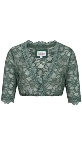 Nübler Dirndlbluse Damen - Kurzarm Trachtenbluse mit Spitze - Dirndlblusen für Damen - Hochwertige Trachtenmode aus transparenter Spitze mit V-Ausschnitt, ideal für festliche Anlässe und das Oktoberfest.
