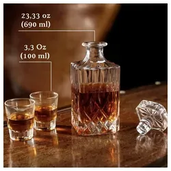 Kemstood Whiskey Karaffe Set mit Kristallgläsern