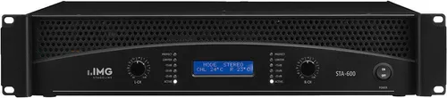 IMG STAGELINE Verstaerker STA-600 - Professioneller Stereo-PA-Verstärker mit 600 W Nennleistung, integrierter Frequenzweiche und Limiter für optimale Klangqualität, ideal für Live-Events und professionelle Anwendungen.