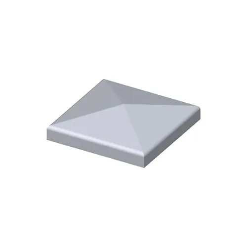 BAUER - Pfostendeckel mit Flansch 60 x 60 mm, VZ | Pfosten, Zaun, Abdeckung, Kappe