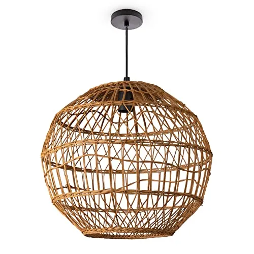 Paco Home Pendelleuchte Boho Rattan in beige von Paco Home