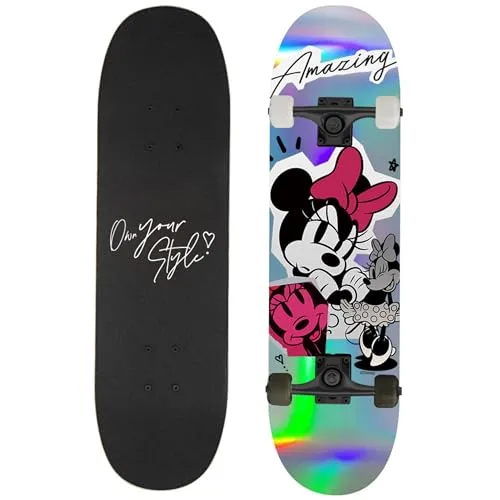 Disney Minnie Mouse Holo Skateboard für Jugendliche, 79 cm
