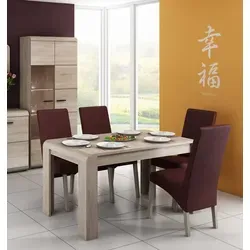 Esstisch Eiche Sonoma 144-184x80cm - Ausziehbar und modern - Esstisch mit modernem Design und praktischer Ausziehfunktion für mehr Platz. Ideal für stilvolle Esszimmer und gemütliche Abende mit Freunden.