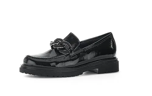 Gabor Damen Slipper, Frauen Slip On,Wechselfußbett,Komfortable Mehrweite (H),Schlupfschuhe,schluepfschuhe,schwarz(Uni+Blush),38.5 EU / 5.5 UK