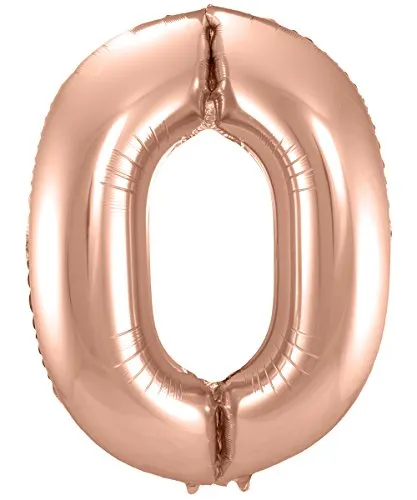 Folat Folienballon Rosegold 8714572631303 - 86 cm hoch, wiederverwendbar und ideal für Geburtstags- und Jubiläumspartys