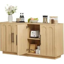 Okwish Sideboard Eiche, 160x80x40 cm – Stilvolle Kommode für Ihr Zuhause