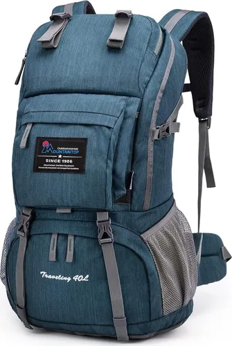 MOUNTAINTOP 40L Outdoor Trekkingrucksack Blau - Vielseitiger 40L Wanderrucksack für Herren und Damen, ideal für Trekking und Camping mit ergonomischem Tragesystem für maximalen Komfort.