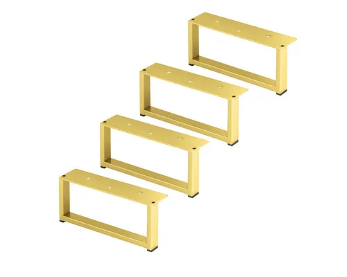 Prima-Online Möbelfuß 4er Set - Rechteckige Möbelbeine für Schränke und Sofas - Möbelfüße aus korrosionsbeständigem Stahl mit hoher Tragfähigkeit von bis zu 700kg, ideal für DIY-Projekte. Bodenschoner schützt Ihre Böden vor Kratzern.