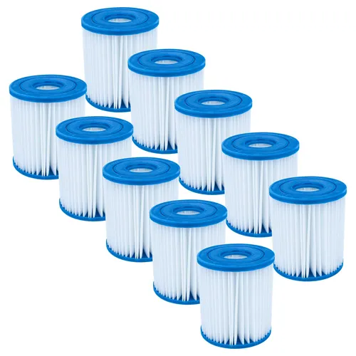 vhbw 10x Filterkartusche kompatibel mit Intex 28201EH Metal Frame Pool, 28602, 28601, 28601EG Swimmingpool, Filterpumpe
