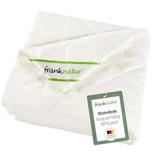 franknatur Winterdecke Bettdecke 135x200 Lyocell Tencel Bezug Lyocell waschbar